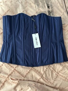 Corset Story Women’s Navy Blue Strapless Corset Top